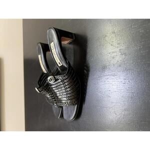 BRIGHTON Basket Weave FREDDI Brazil Leather Sandals High Heel Pumps Sz 6.5